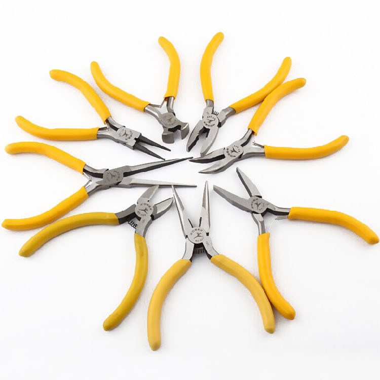 飞鹿5寸手工迷你 钢丝 弯圆 尖嘴 针嘴钳 斜口钳 扁咀顶切钳子