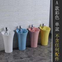 Childrens column basin washbasin Kindergarten washbasin Color childrens column basin Ceramic washbasin