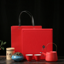 Travel portable ceramic Kung Fu tea set Household Japanese tea beam pot Teacup Living room small set