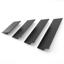 Modern minimalist American matt black aluminum alloy Kitchen Cupboard Door Closet Door Invisible handle concealed