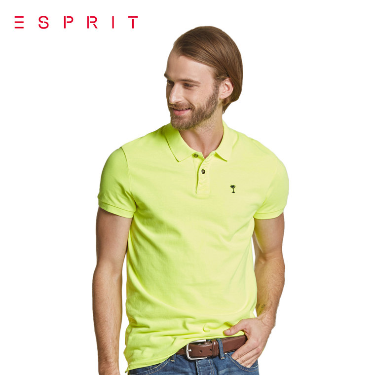 【折】ESPRIT EDC 男士休闲风纯色短袖T恤-045CC2K055吊牌价269