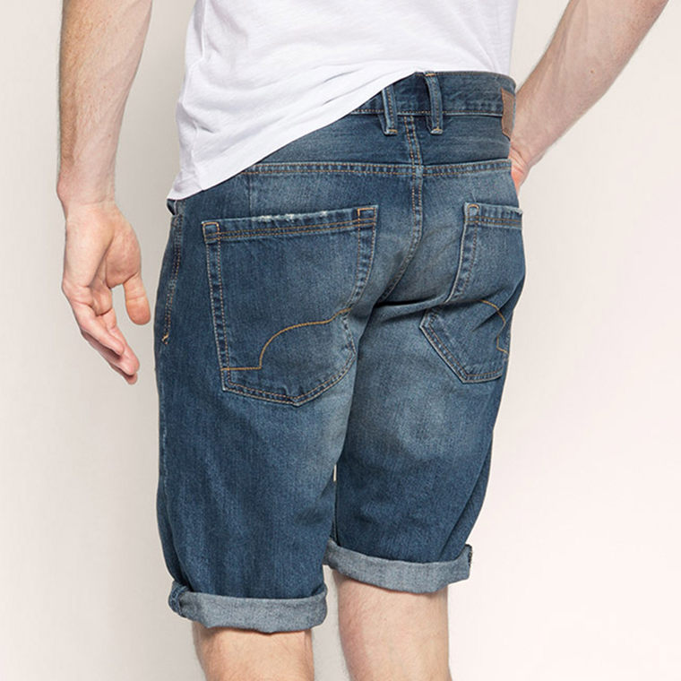 【折】ESPRIT EDC男士休闲时尚纯色牛仔短裤-065CC2C005吊牌价499