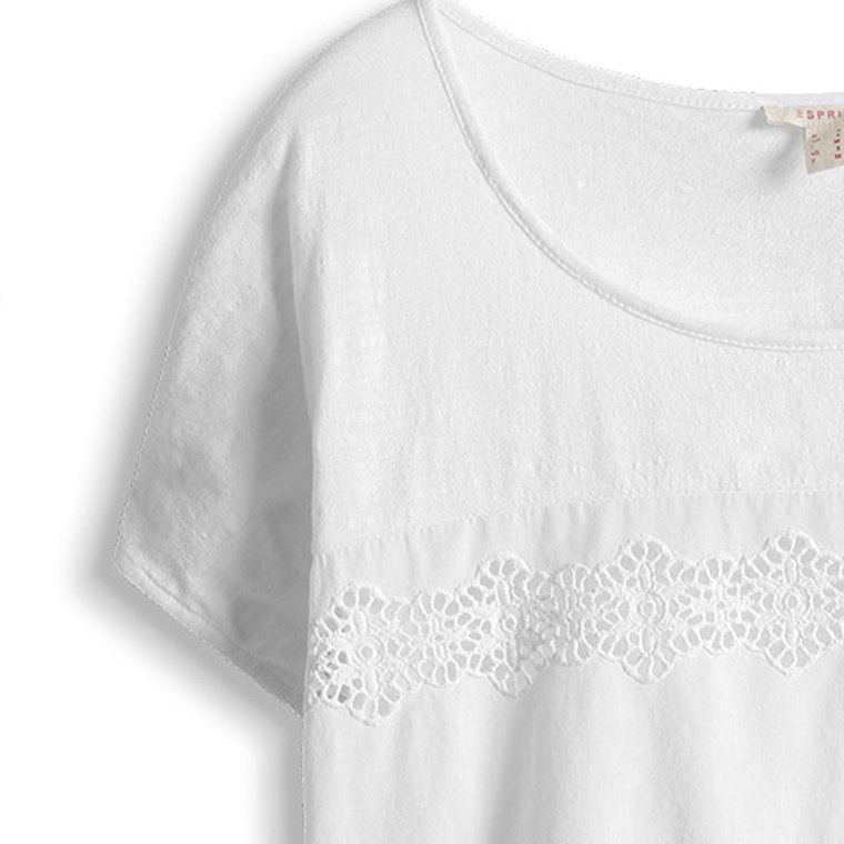 【折】ESPRIT女士休闲时尚镂空短袖T恤-055EE1K013吊牌价369