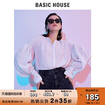 Basic House a hundred good womens shopping mall with spring and autumn Lantern sleeve buckle long sleeve shirt HTBL522C
