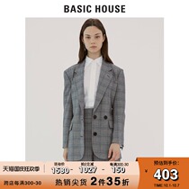Basic House a hundred good womens winter shopping mall with Korean style plaid suit waist jacket HTJK720A