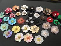 Multi-color shell pieces nail beads flower cloth stickers clothes hat bag shoes decoration patch decals DIY accessories