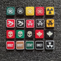 PVC soft glue Velcro chapter 3D luminous Mini small label backpack sticker armband military fan Helmet helmet light sticker