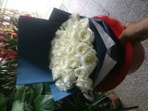 Shanghai flowers express white roses 19 bouquets birthday flowers distribution flowers Urban City Express