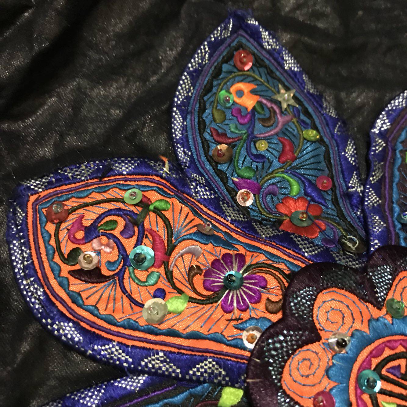 民族手工刺绣 破线绣绣片 再加工原材料老绣绣片拆开利用老绣