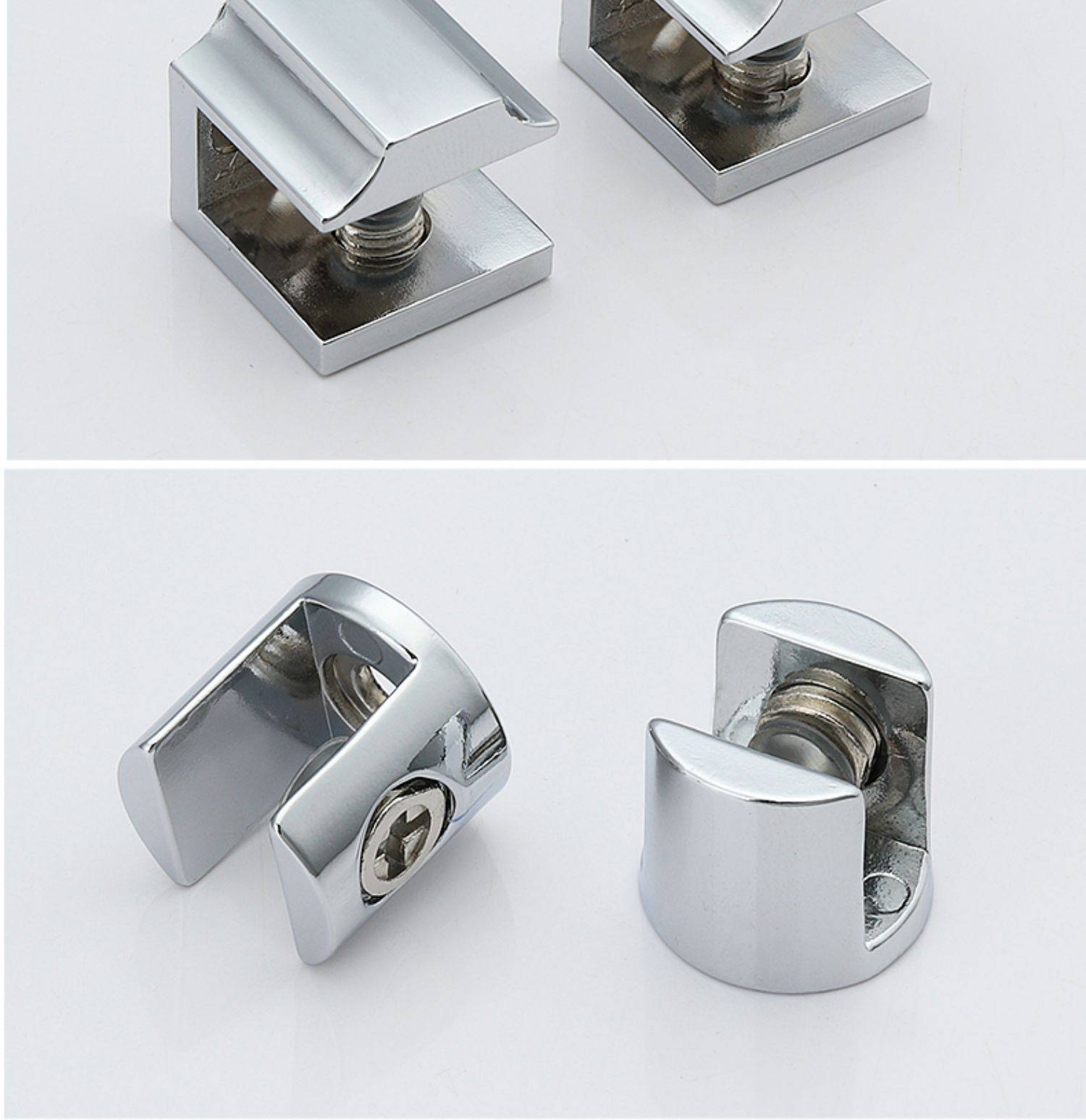 玻璃边框托架玻璃夹卡槽柜门卡扣玻璃层板托卡夹子浴室镜子固定夹