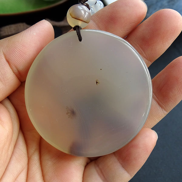 水玉冰魄 海洋玉髓吊坠 水草玛瑙毛衣链项链 象形树屋五边形 大号