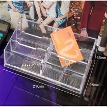 Transparent multi-layer card box desktop multi-grid business card display rack holder clip business acrylic business card box holder storage rack