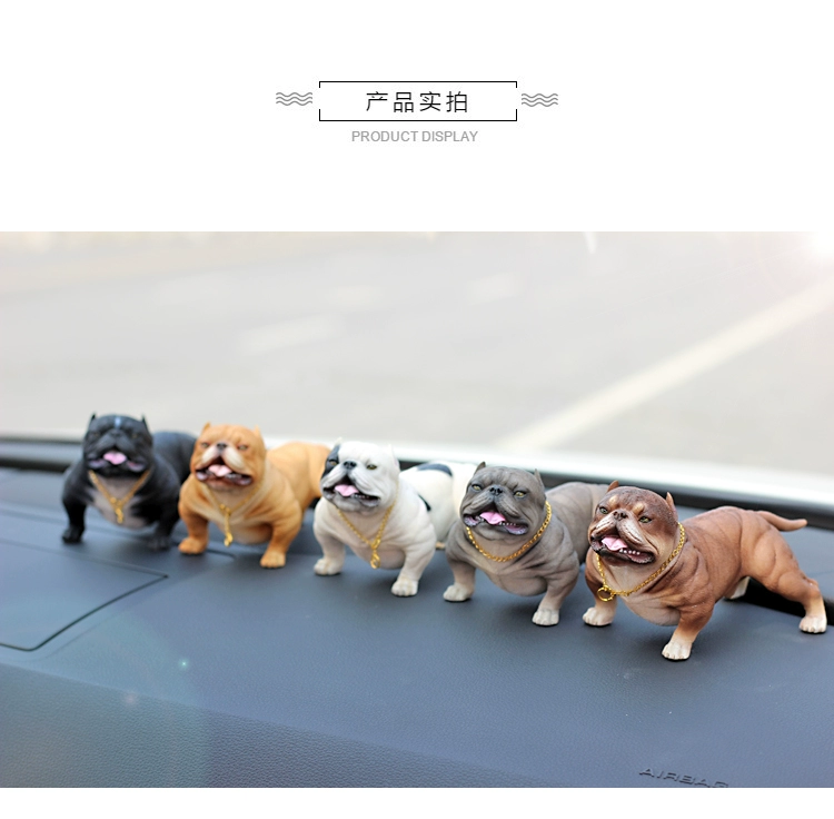 Mỹ bắt nạt mô hình con chó cá tính sáng tạo mô phỏng nhựa xe puppy xe trang trí nội thất trang sức nguồn cung cấp tự động