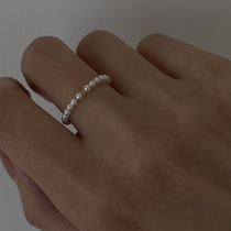 Wearring fairy belt jewelry simple design slender little Pearl American 14K gold ring