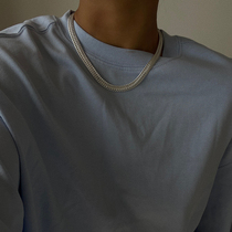 Wearring cold wind wide version woven snake chain necklace female European and American wind niche design exaggerated choker