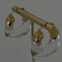 Wearring big high transparent acrylic earrings female French fashion versatile simple design sense stud earrings