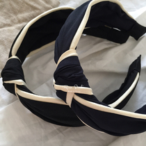 Self-retention recommended Korean hair accessories headgear black and white edging atmosphere middle knotted headband headband