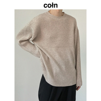 COLN everyone can Series soft and warm basic solid color round neck sweater is really a wild king