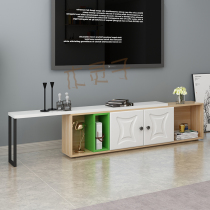 Wood Hearn Ultra Narrow TV Cabinet Telescopic Small Outdoor extremely slim floor small rental room Single strip width 20