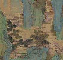 Qinglu Huancheng Listen to the Spring Mountain Listen Nguyen Thu high-definition electronic picture decoration spray-painted to identify the drawing material of the country