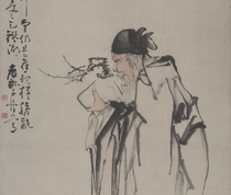 Qing Huang Shen holding Meito ultra-high-definition electronic picture decoration spray identification copy Chinese painting material