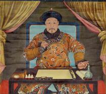 The Qinglang Shining Qianlong Emperor Qianfu Like Electronic Photo Decoration Spray Painting Appraisal of the Painting Material