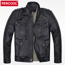 Leather motorcycle leather mens Harley motorcycle riding suit Imported first layer soft cowhide leather jacket youth casual jacket