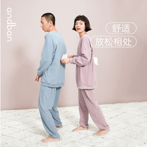 (Double Eleven pre-sale) Ans companion pajamas Womens Spring and Autumn new long-sleeved home wear mens large-size suit