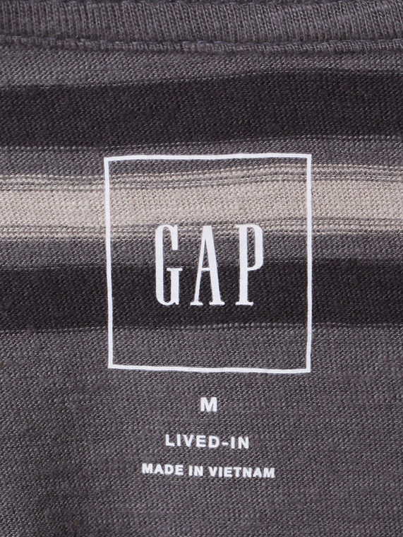 Gap纯棉活力百变条纹短袖Polo衫|男装534583