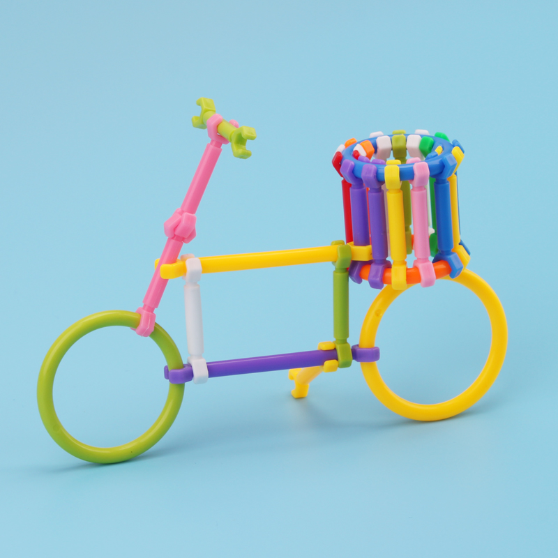 聪明积木魔术棒环保塑料拼插装女孩男孩益智力3-14周岁款儿童玩具