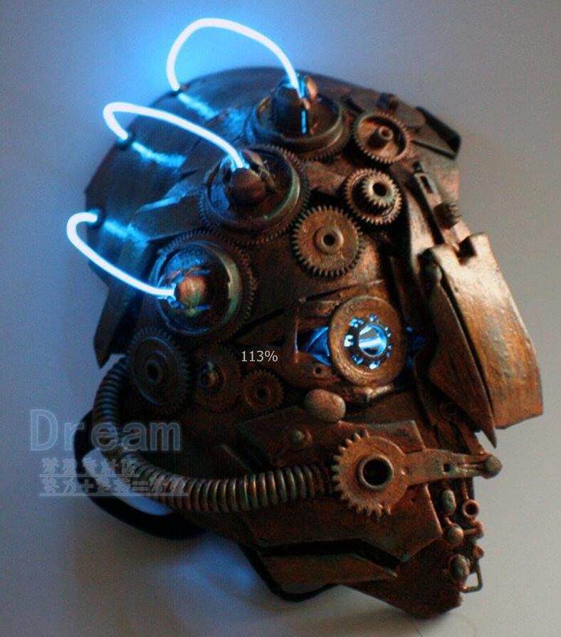 b卷机械朋克饰品之科幻末世风头饰服饰漫画插画绘画游戏cg素材