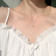 S925 sterling silver circle necklace design niche a two geometric round beads running the fixture of the fixture chain fashion women S925 sterling silver circle necklace design niche a two geometric round beads running the fixture of the fixture chain fashion women