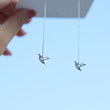 S925 sterling silver thousands of paper crane ears, simple design, temperament versatile ear ring Korean female 2020 new tide students S925 sterling silver thousands of paper crane ears, simple design, temperament versatile ear ring Korean female 2020 new tide students