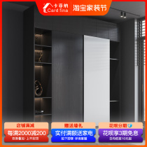 Modern minimalist bedroom wardrobe plate closet master bedroom with light lavish custom cabinet Push Ramen Two doors three-door big wardrobe