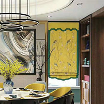 Roman blinds Light luxury American punch-free Nordic style shading Bedroom roller blinds Sunscreen living room Hotel restaurant fan-shaped blinds