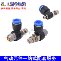 SL pneumatic quick connector control valve Speed control valve SL4 6 8 10 12- M5 01 02 0304 Throttle valve