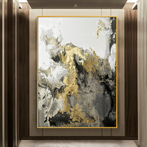 Notareart hand-painted oil painting gilt abstract gold foil porch background decorative painting living room hanging painting