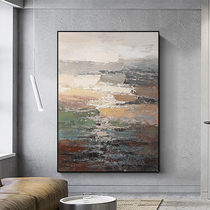 Notareart hand-painted oil painting waves three-dimensional porch wall decoration painting abstract living room hanging painting wabi sabi wind