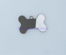 A starting shot dog tag Stainless steel bone type dog tag Stainless steel metal tag Pet tag