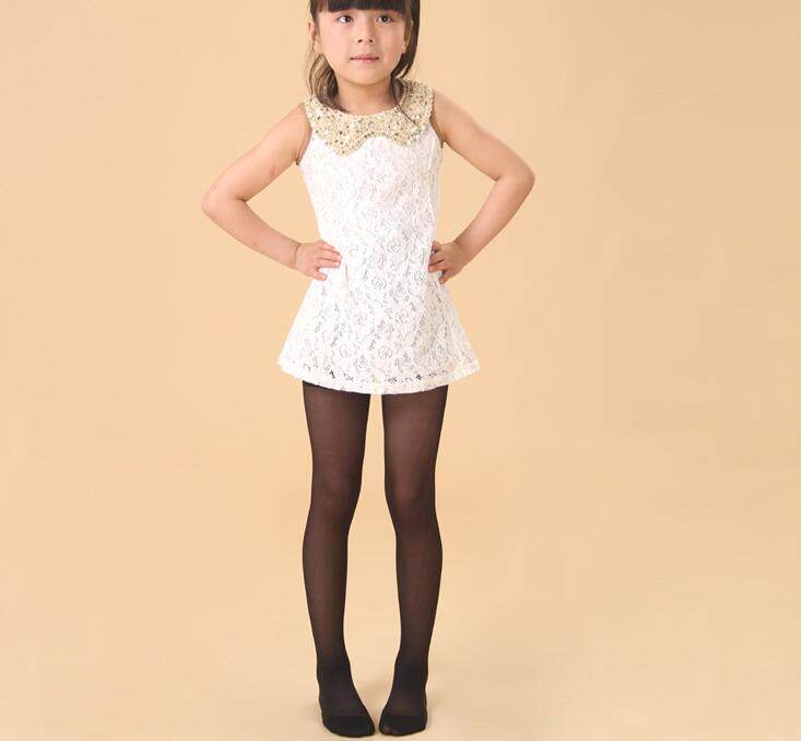 儿童肉色连裤袜春夏薄款女童肉色丝袜肤色白色舞蹈袜打底裤水晶袜_微