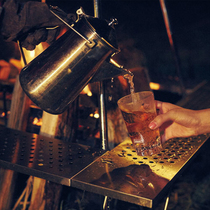 Spot Coleman outdoor camping fishing stainless steel portable bonfire kettle 1 6L