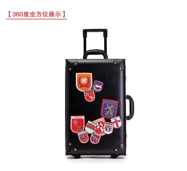 复古旅行箱万向轮女拉杆箱复古行李箱学生皮箱拉杆箱女密码箱24寸