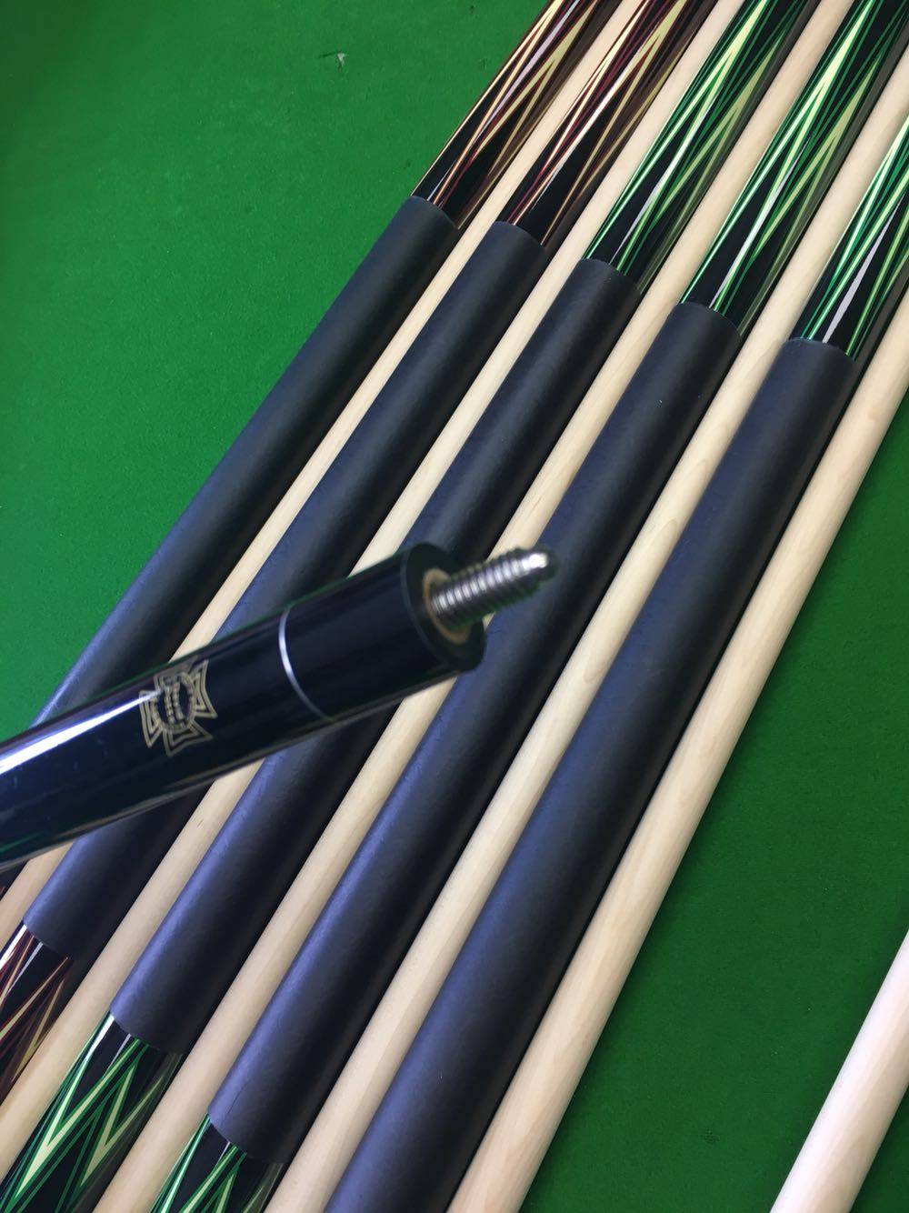 大卫波茨箭纹台球杆8中式黑八大头杆美式九球打杆桌球杆包邮 盘锦