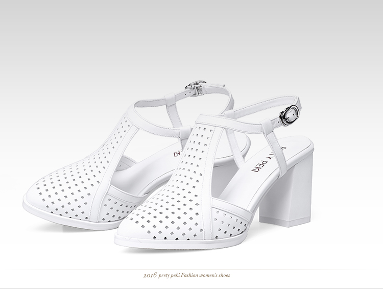 贝蒂佩琪2016夏季新款防水台真皮高跟鞋女款