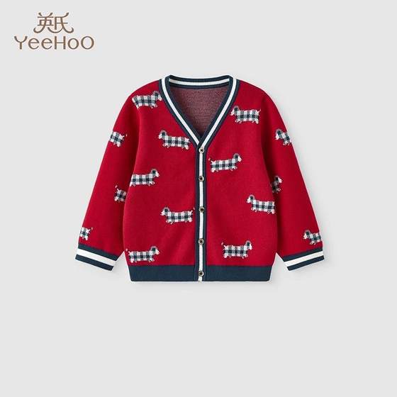 Ying's 25 spring children's clothing baby boy's red New Year pure cotton knitted cardigan sweater jacket YRWWJ1R001A
Ying's 25 spring children's clothing baby boy's red New Year pure cotton knitted cardigan sweater jacket YRWWJ1R001A
