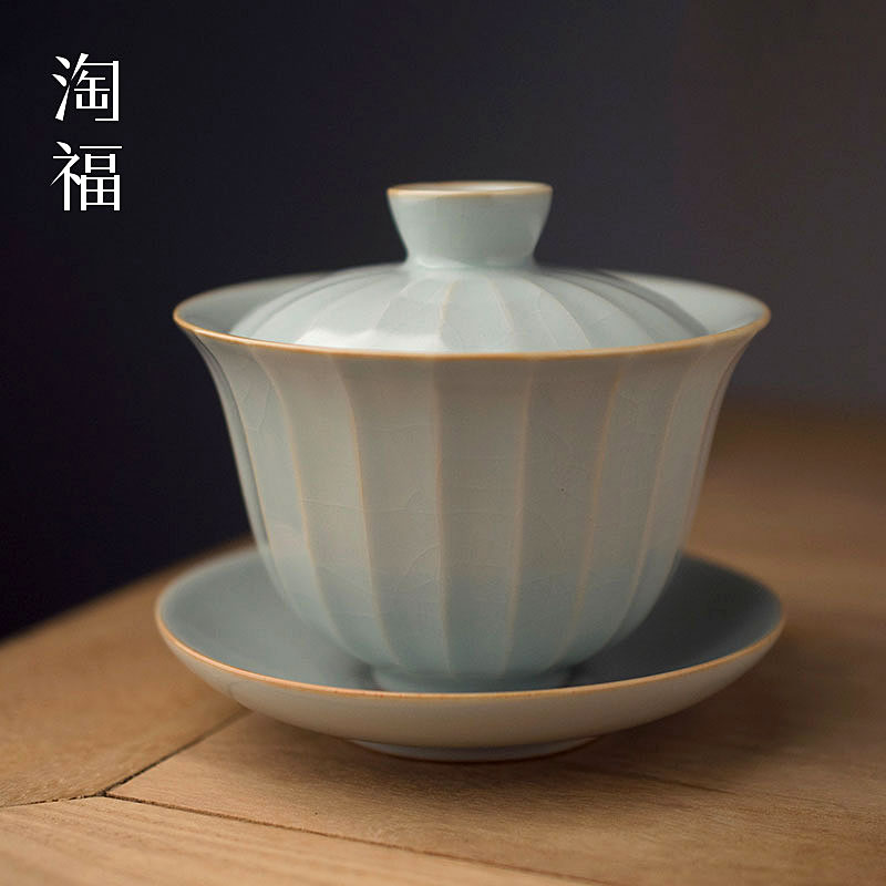 The Open piece of jingdezhen your up tureen single tea cup three ceramic cup kung fu tea bowl cover large bowl