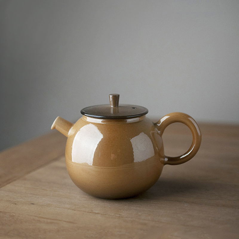 Jingdezhen ceramic firewood teapot home xi shi kung fu tea set the pot of single pot pot of tea to side collection trumpet