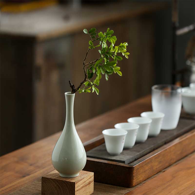 Jingdezhen ceramic floret bottle pet net bottles of tea tray tea sets tea art furnishing articles kung fu tea accessories tea taking with zero