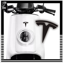Suitable for Tesla logo sticker pure electric car sticker Little Turtle King Mavericks electric car creative funny car sticker