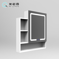 Smart mirror cabinet stainless steel wall-mounted with LED light anti-fog custom bathroom bathroom storage hanging cabinet Nordic